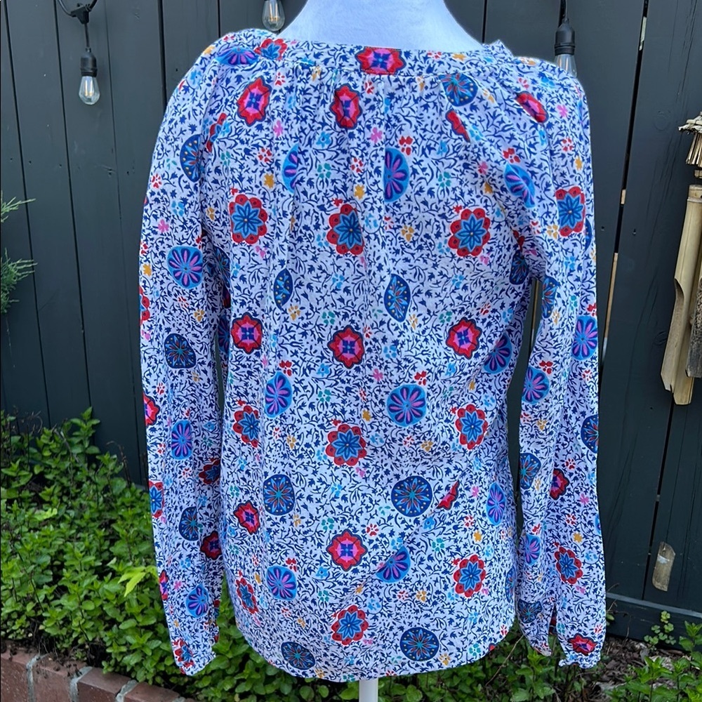 Boden Long Sleeve Floral Peasant Top UK 10 / US‎ 6 - 100% Cotton - Picture 2 of 6